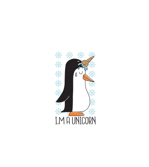 'I''m a Unicorn - Pinguin Unicorn' model turcoaz pe tricou