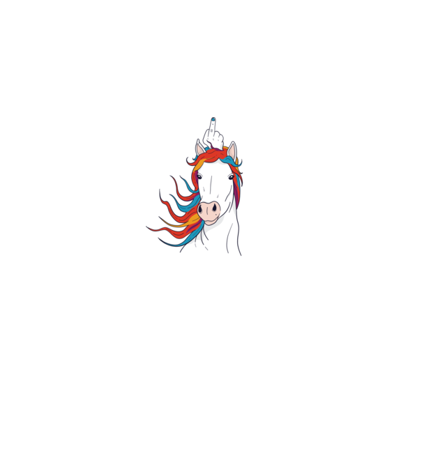 Unicorn Fuck Off model negru pe tricou