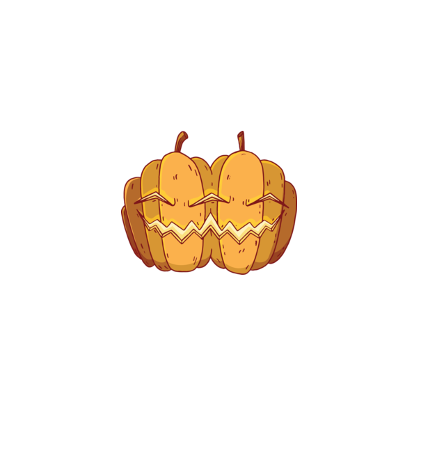 Dovleci siamezi de Halloween model negru pe tricou