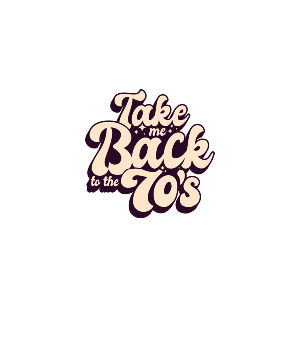 'Retro - Take me back to the 70''s' model albastru deschis pe tricou