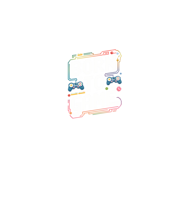 Born to Game Pixel Negru model negru pe tricou
