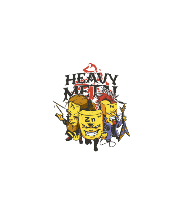 Elemente Heavy Metal model negru pe tricou