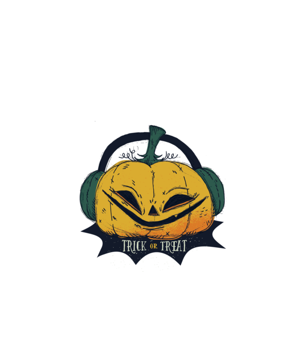 Dovleac Halloween model alb pe tricou