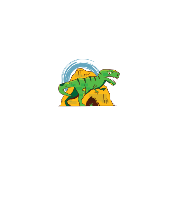 Dinozaur T-rex model negru pe tricou
