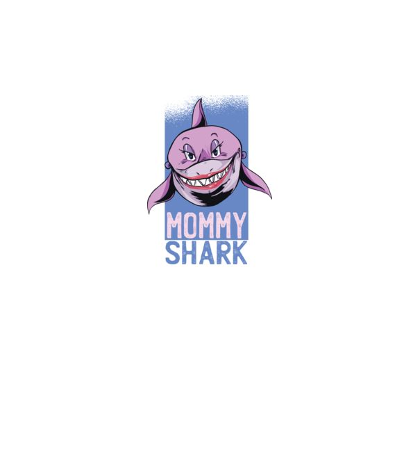 Mommy Shark tricou pentru mama model negru pe tricou