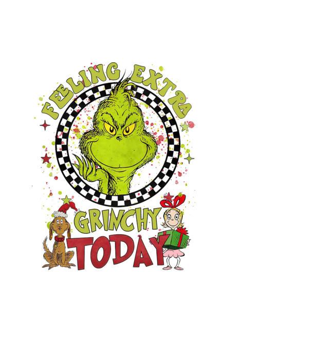 Feeling extra Grinchy today - Grinch model albastru deschis pe tricou