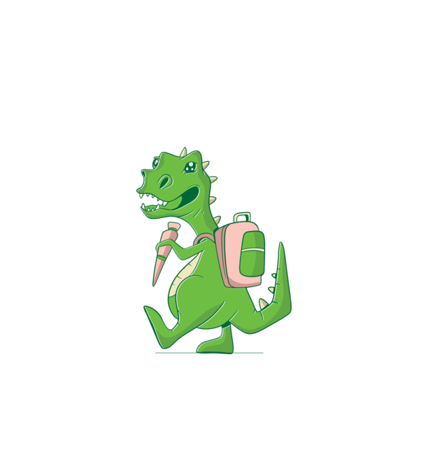 Elev Dino model negru pe tricou