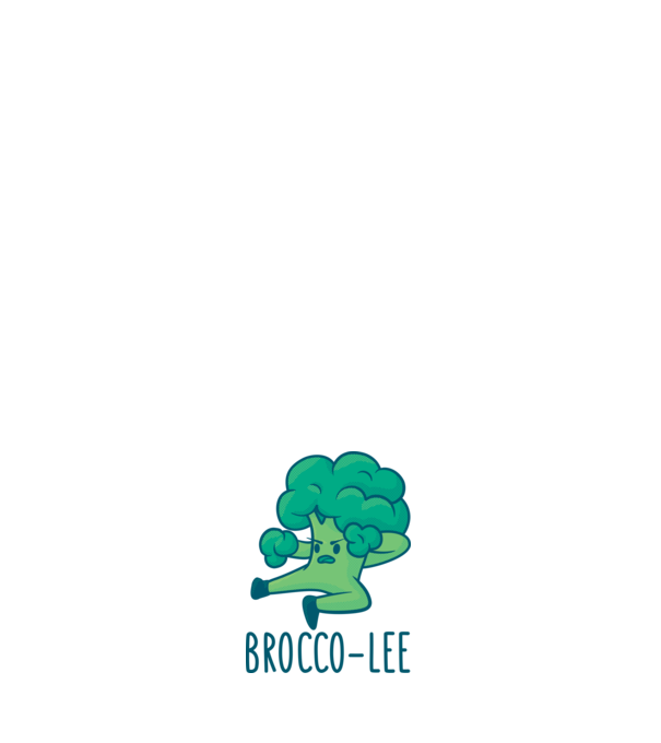 Brocco-Lee - Broccoli Karate model negru pe tricou