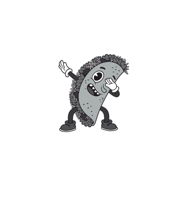 Taco DAB model gri pe tricou