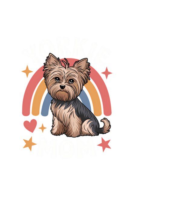 Yorkie Mom Negru model negru pe tricou
