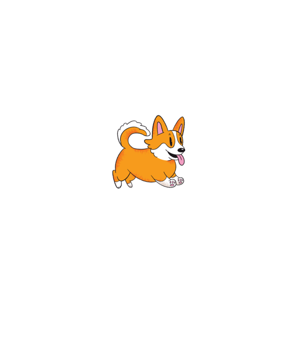 Tată de Corgi model negru pe tricou