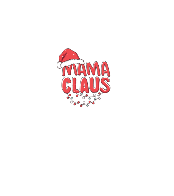 Mama Claus model alb pe tricou