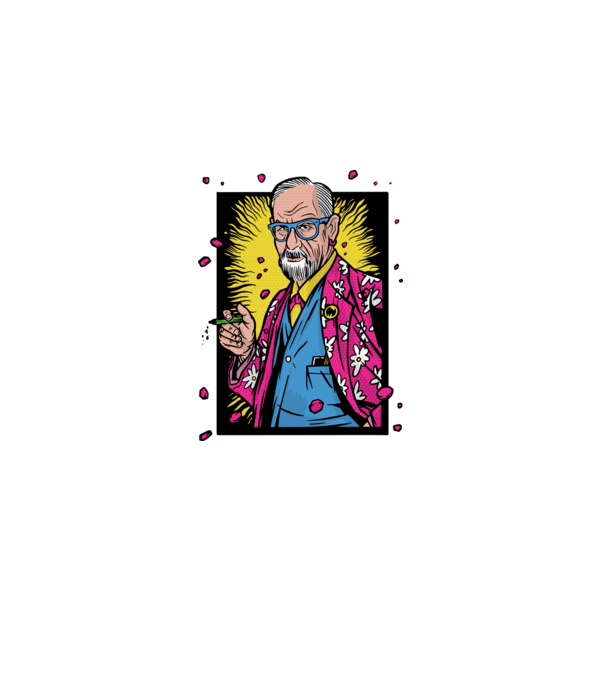 Sigmund Freud Filozof model alb pe tricou