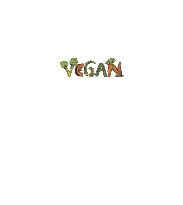 Inscripție legume vegan model alb pe tricou