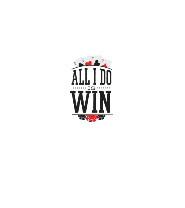 All I do is win Poker model gri pe tricou