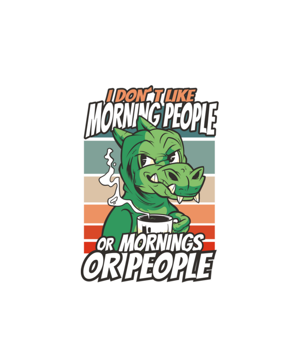 Urăsc diminețile și oamenii antisocial model alb pe tricou