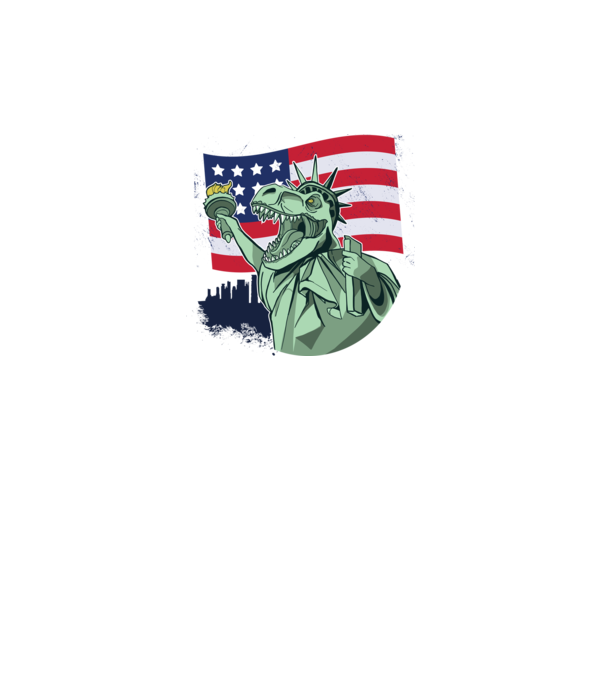 Ziua Independenței americane 4 iulie T-rex model gri pe tricou