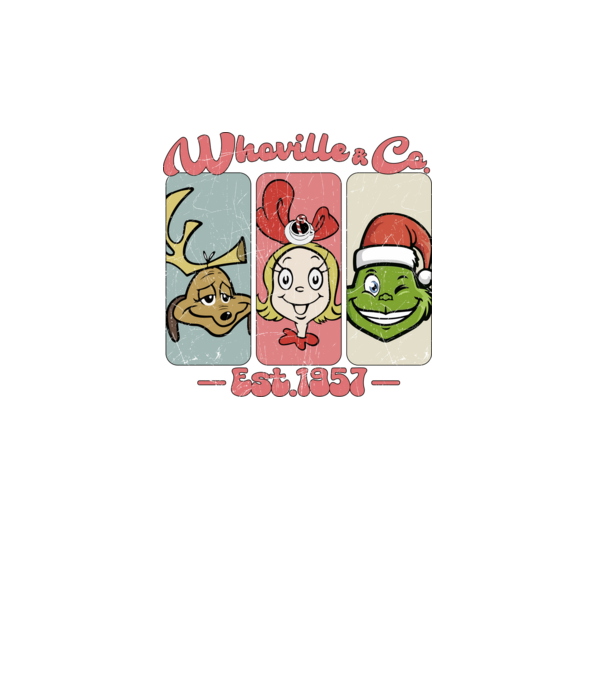 Whoville & Co - Grinch model alb pe tricou