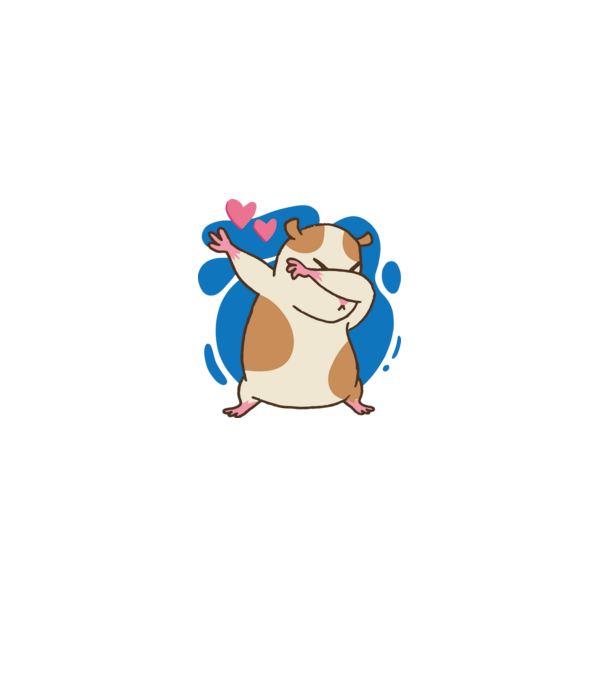 Hamster DAB model gri pe tricou