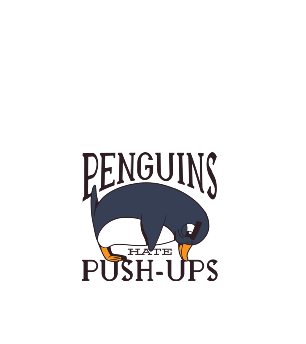Pinguinii urăsc flotările model nisipiu pe tricou