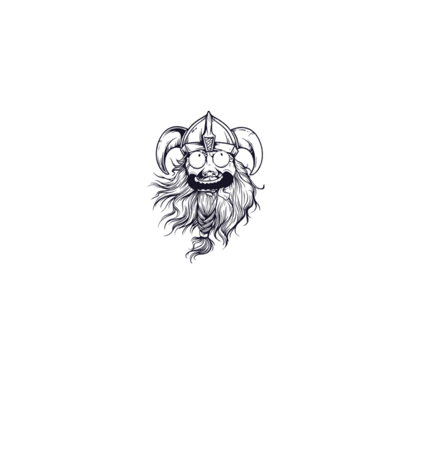 Viking model alb pe tricou