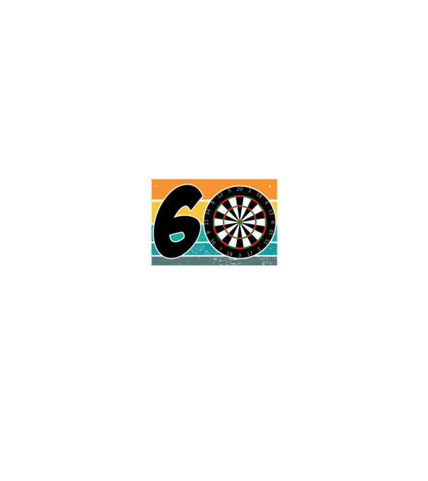 'I''m not 60 I''m triple 20 darts birthday' model negru pe tricou