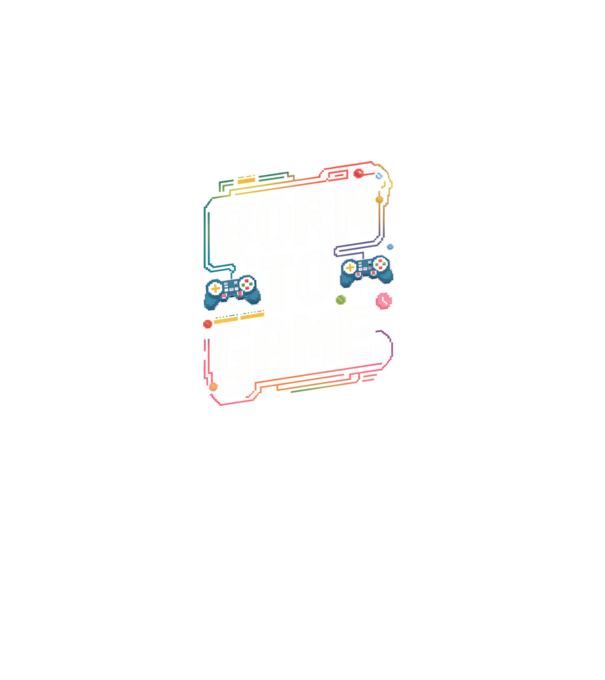 Born to Game Pixel Negru model negru pe tricou