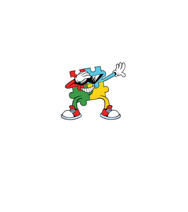Autist DAB Puzzle model negru pe tricou