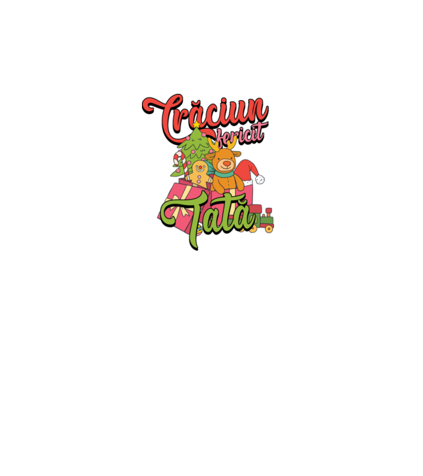CRĂCIUN FERICIT TATĂ model turcoaz pe tricou
