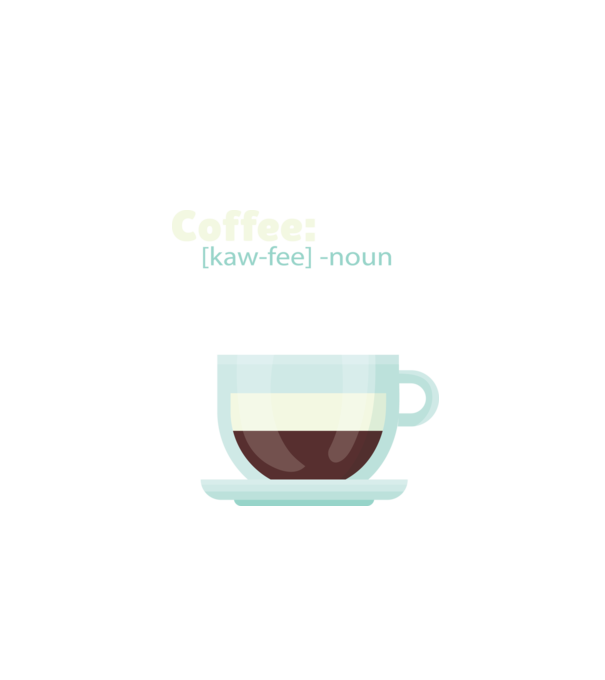 Definiție cafea model negru pe tricou