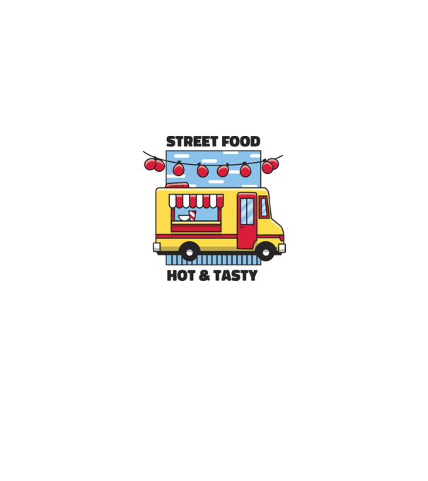 Foodtruck model turcoaz pe tricou