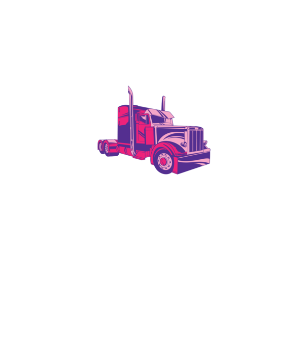 Camion roz model negru pe tricou