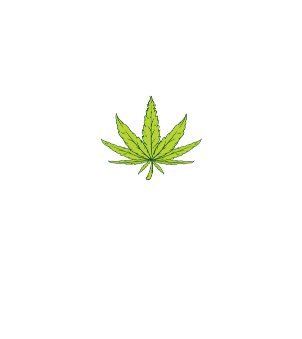 Frunză de marijuana model negru pe tricou