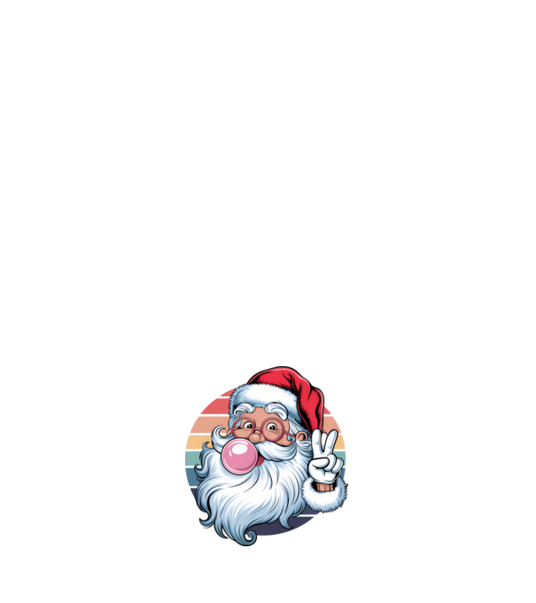 Bubble gum santa model albastru închis pe tricou