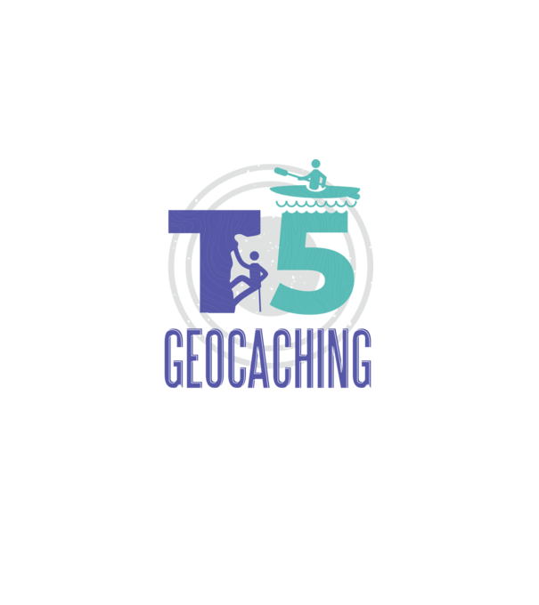 T5 Geocaching model mov pe tricou