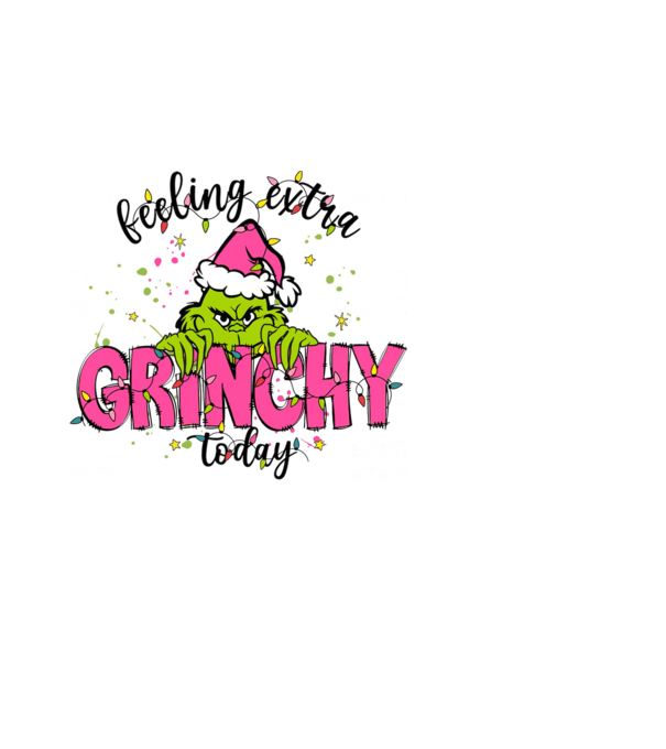 Feeling extra Grinchy today model negru pe tricou
