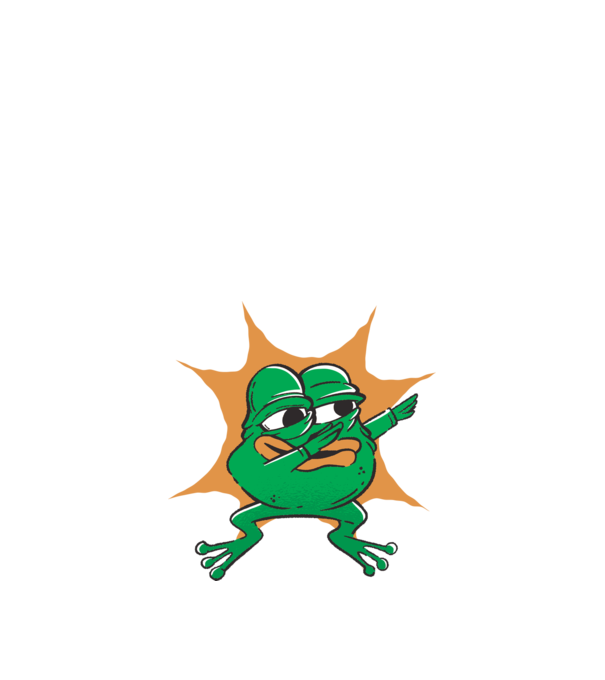 Broască DAB model nisipiu pe tricou