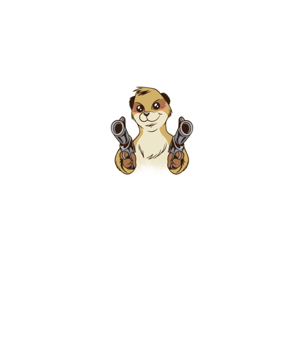 Pew Pew Pew Madafakas Suricată model negru pe tricou