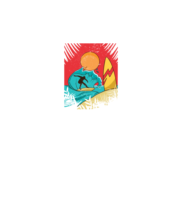 Afiș Surf model negru pe tricou