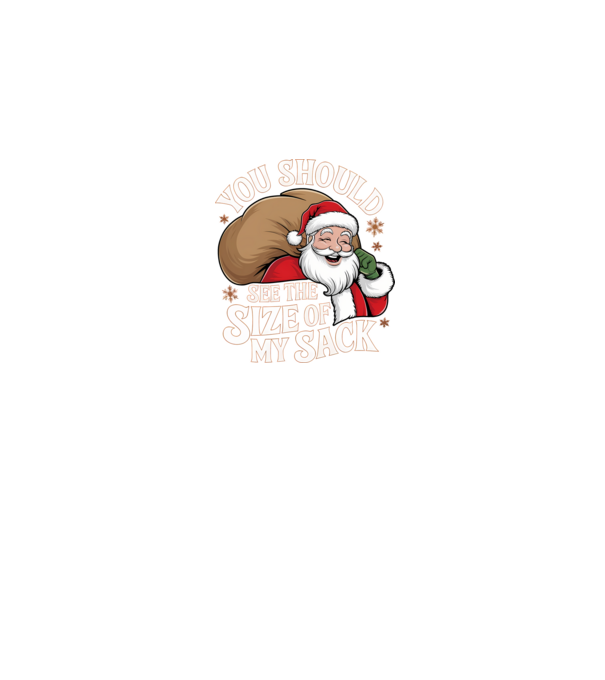 You Should See The Size Of My Sack Santa model negru pe tricou