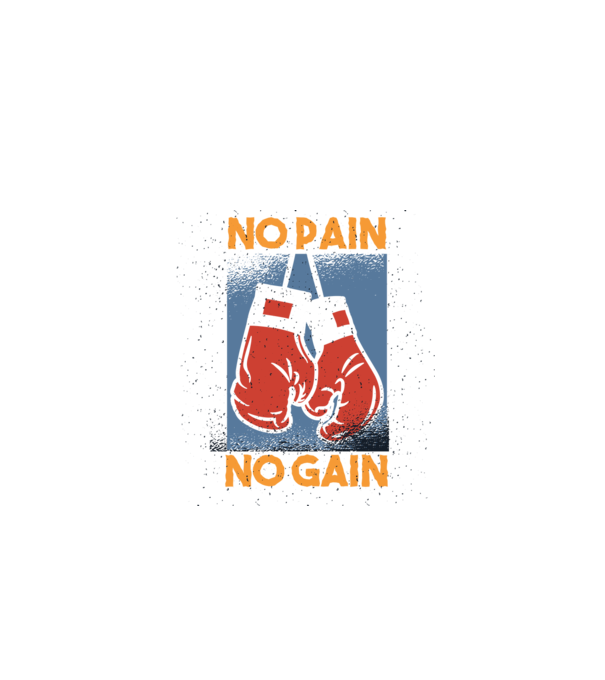 No pain no gain box model negru pe tricou