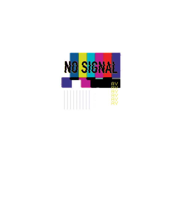 No Signal TV Eroare de transmisie model negru pe tricou