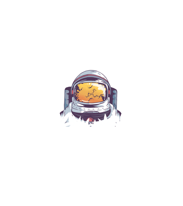 Astronaut Smoker model negru pe tricou