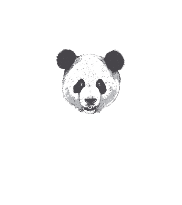 Cap de panda model alb pe tricou