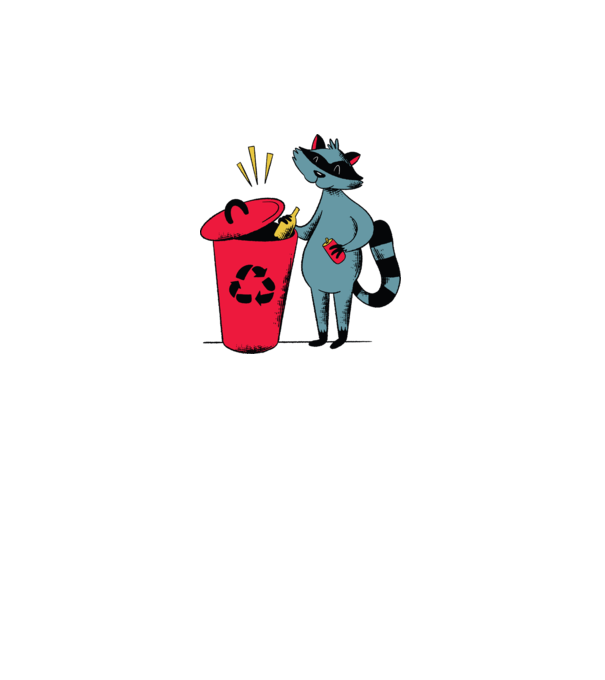 Reciclare Raton model gri pe tricou