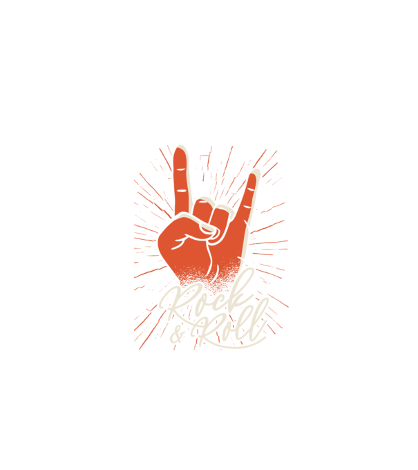 Rock and Roll model negru pe tricou