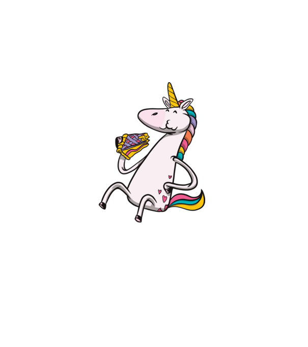 Unicorn cu prăjitură model alb pe tricou