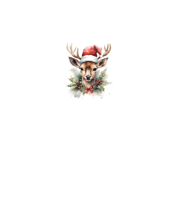 Festive Reindeer model gri pe tricou