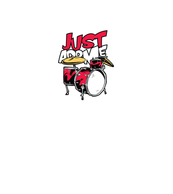 Just add me Drums model albastru jeanși pe tricou