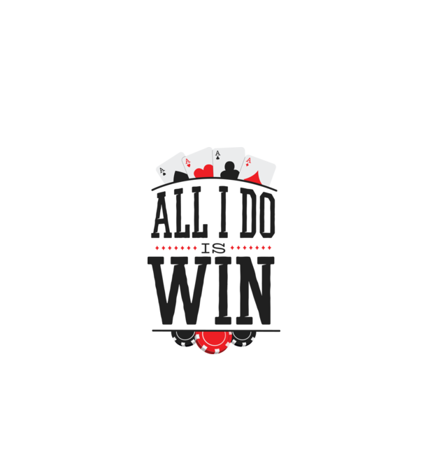 All I do is win Poker model gri pe tricou